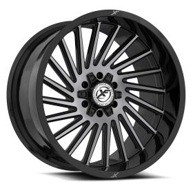 XF Off-Road Rims XF-239 Gloss Black & Brushed Double Dark Tint
