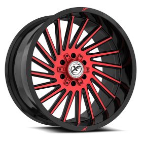 XF Off-Road Rims XF-239 GLOSS BLACK RED MACHINED