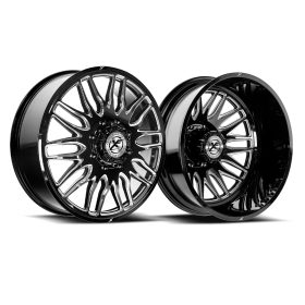 XF Off-Road Rims XF-240 Dually GLOSS BLACK MILLED