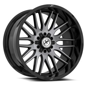 XF Off-Road Rims XF-240 Gloss Black & Brushed Double Dark Tint