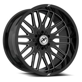 XF Off-Road Rims XF-240 GLOSS BLACK MILLED