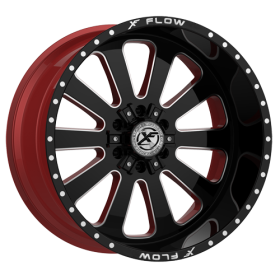 XFX Flow Rims XFX-302 Gloss Black & Milled With Red Inner