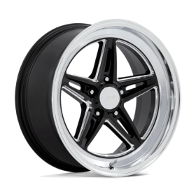 American Racing Vintage Rims VN514 GROOVE GLOSS BLACK MILLED WITH DIAMOND CUT LIP