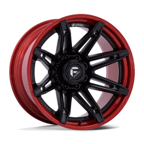 Fuel Rims FC401 BRAWL MATTE BLACK WITH CANDY RED LIP