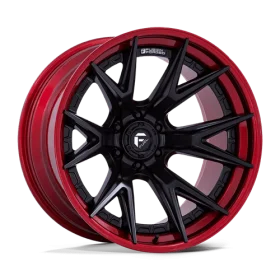 Fuel Rims FC402 CATALYST MATTE BLACK WITH CANDY RED LIP