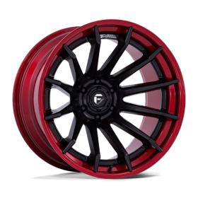 Fuel Rims FC403 BURN MATTE BLACK WITH CANDY RED LIP