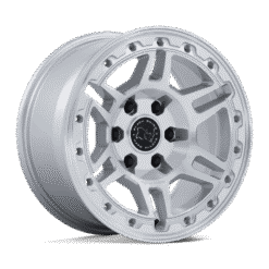 Black Rhino BR039 VANGUARD GLOSS SILVER W/ MACHINED FACE