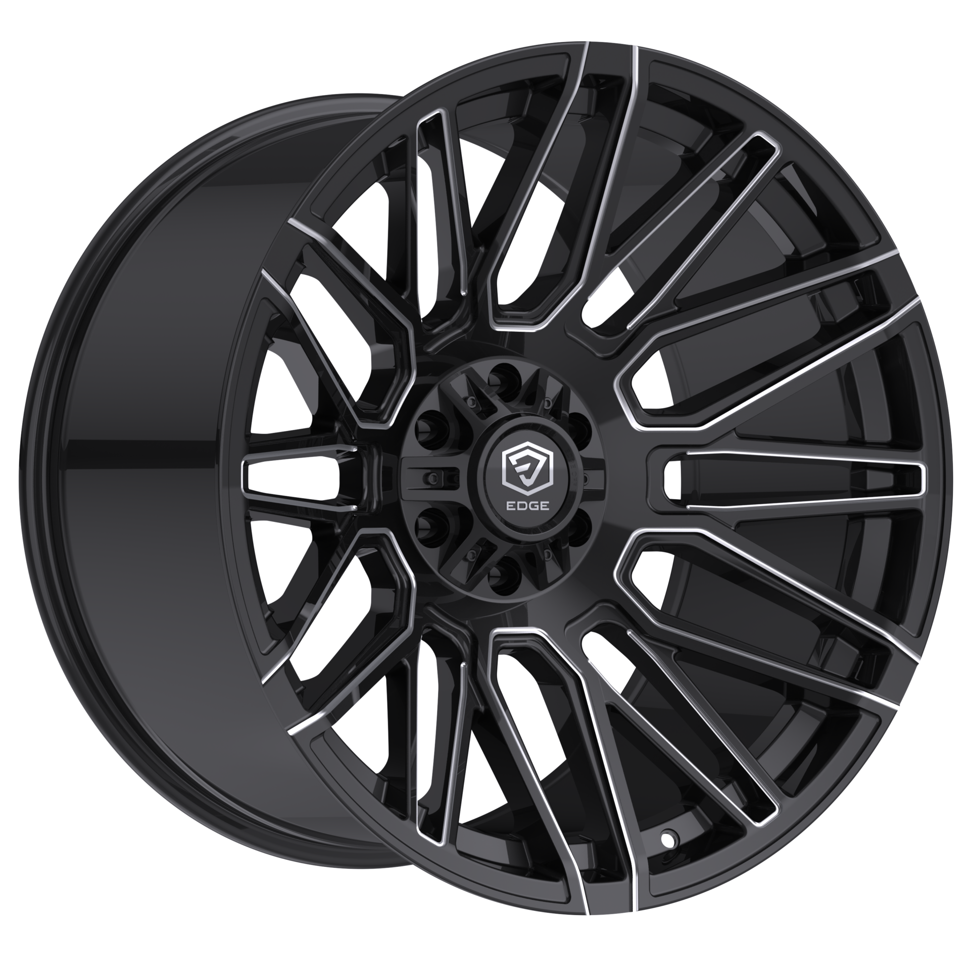 A281993: 22x10 5x127 -19 Offset Edge Off Road 306BM GLOSS BLACK W ...