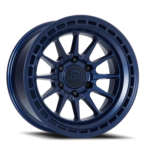 Matt Blue Rims BAJA-7969BLUE12N: 17x9 6x139.7 -12 Offset Lock Offroad Baja Matte Blue