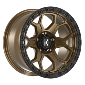 BISHOP-KO TEXTURED MATTE BRONZE BLACK RING