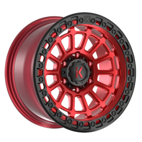 LIFTER-KO CANDY RED MATTE BLACK RING